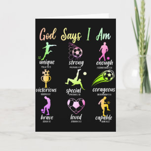 Carte Dieu dit que je suis un verset biblique chrétien S