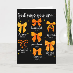 Carte Dieu dit que vous êtes chrétien Bible Coquette Bow