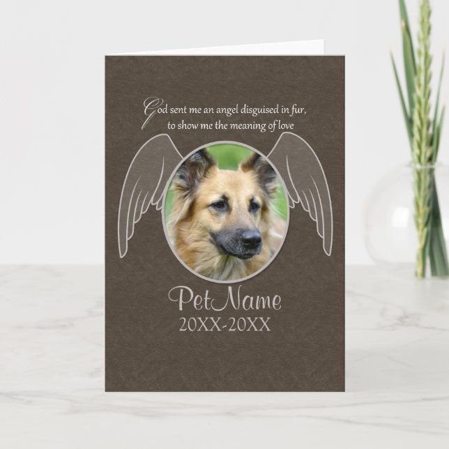 Carte Dieu envoyé une coutume de sympathie d'animal (Devant)