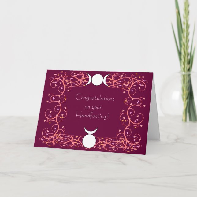 Carte Dieu et déesse Wiccan Handfasts Félicitations (Devant)