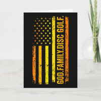 Dieu Famille Disc Golf Drapeau Américain US Fête d