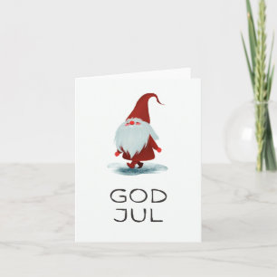 Carte Dieu juil, Noël scandinave
