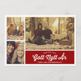 Carte Dieu Jul och Gott Nytt År hälsning