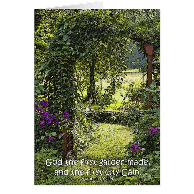 Carte "Dieu le premier jardin fait" (Devant)