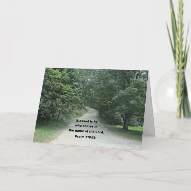 Carte Dieu vous bénisse Pasteur, Psaume 118:26 (Devant)