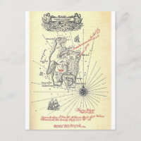 Carte d'île du trésor de Robert Louis Stevenson