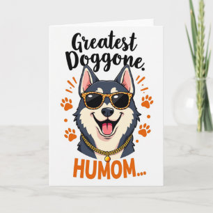Carte d'illustration de chien Humom la plus cool