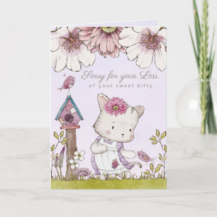 Carte d'illustration Sympathy Loss of Cat Watercol