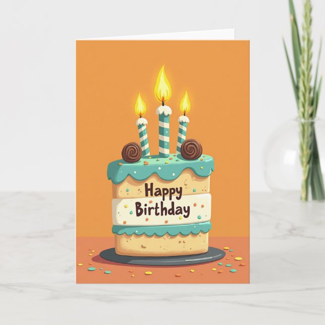 Carte d'image de gâteau d'anniversaire (Devant)