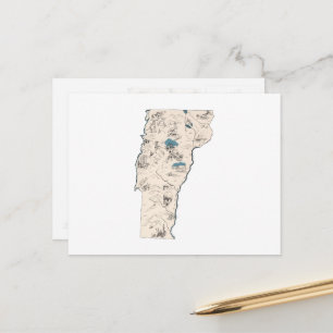 Carte d'image Vintage du Vermont Antique