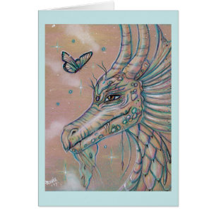 Carte d'imaginaire Dragon et papillon par Renee