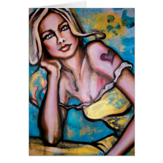 Carte d'impression d'art "de fille de pirate"