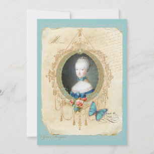Carte d'impression Papillon Young Queen Marie Anto