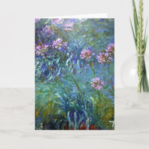 Carte d'impressionnisme rose Fleurs