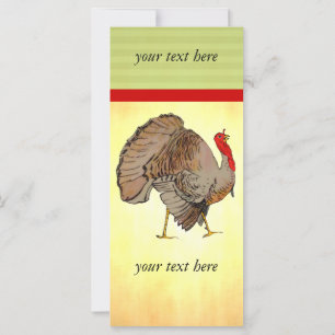 Carte Dinde d'action de la couleur complète