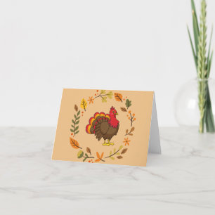 Carte Dinde de dessin animé mignonne   Personnaliser 