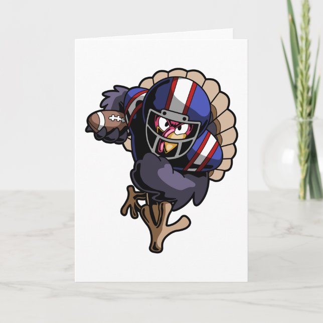 Carte Dinde de football drôle Cadeau de Thanksgiving joy (Devant)