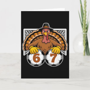 Carte Dinde Football 67 Mème Drôle de Thanksgiving Sport