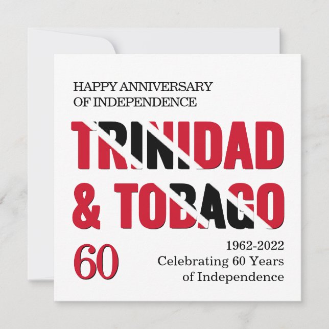 Carte d'indépendance du 60e anniversaire de TRINID (Devant)