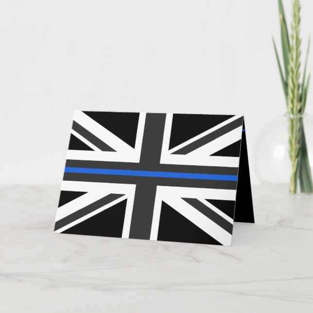 Carte d'indicateur de la ligne bleue mince UK (Devant)