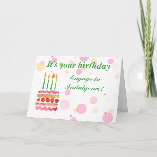 Carte d'indulgence d'anniversaire humoristique (Devant)