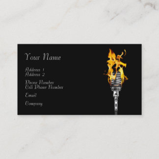 Carte d'industrie musicale - microphone flamboyant