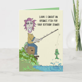 Carte Dîner de poisson bio Anniversaire