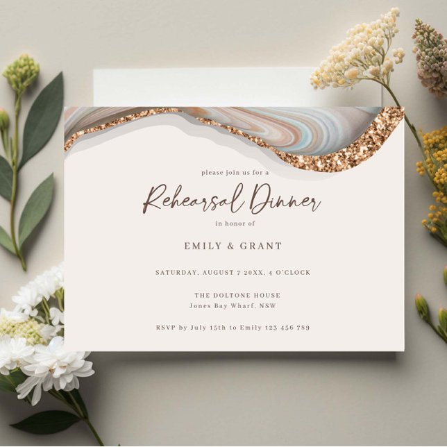 Carte Dîner de répétition de marbre de Géode d'âge (Créateur téléchargé)