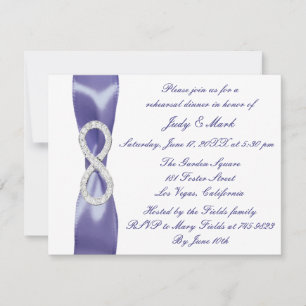 Carte Dîner de répétition Diamant Infini Bleu Violet