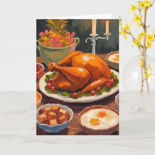 Carte Dîner de Thanksgiving