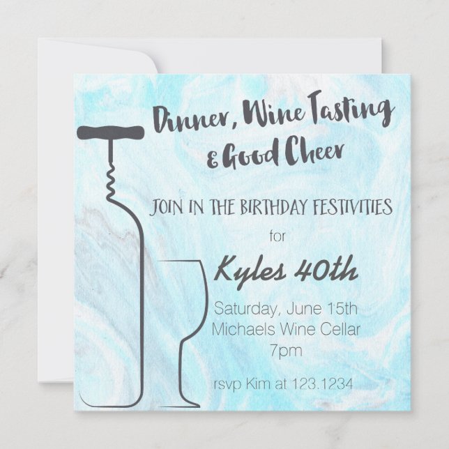 Carte Dîner, Dégustation De Vins Et Bonne Chevée (Devant)