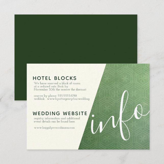 Carte d'information de la ville d'émeraude (Devant / Derrière)