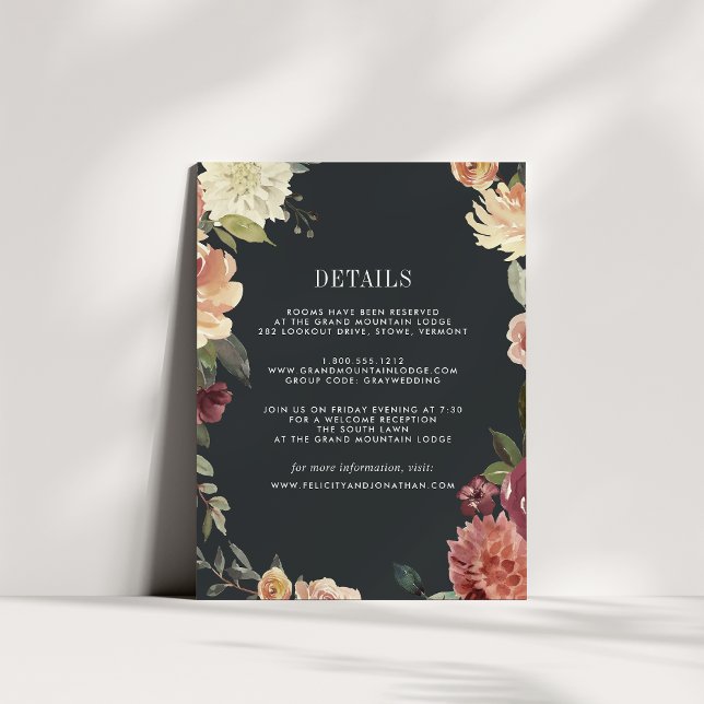 Carte d'information de l'invité Moonlight Garden (Créateur téléchargé)