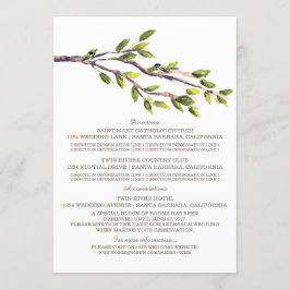 Carte d'information de mariage Brushed Branches