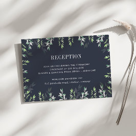 Carte d'information de réception de mariage Winter