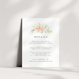 Carte d'information d'invité Airy Floral