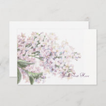 Carte d'information mariage Lilac Blooms