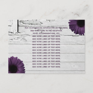 Carte d'information Mariage Purple Plum Gerber Dai