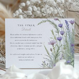 Carte d'information Mariage Serene Garden Herbs