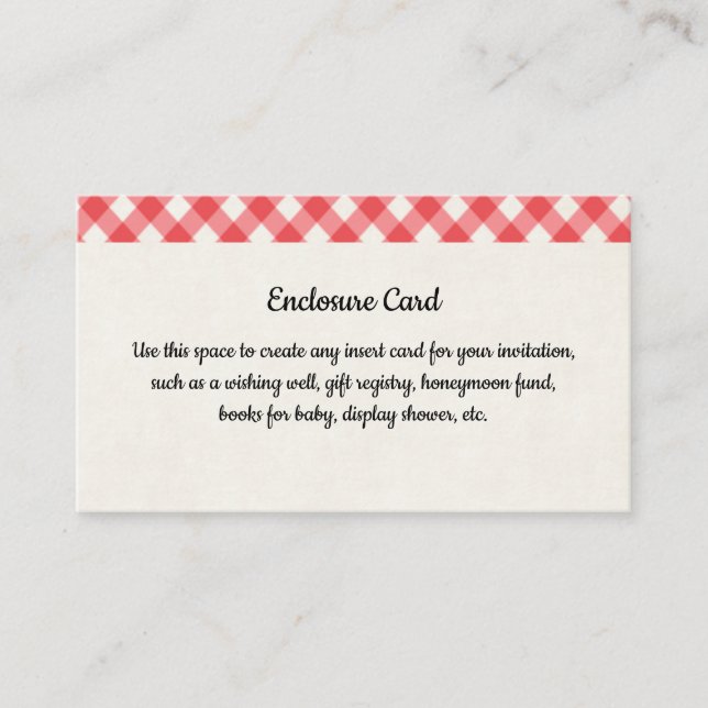 Carte d'information pour BBQ (Devant)