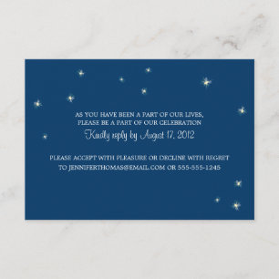 Carte d'information RSVP Whimsy Fireflets