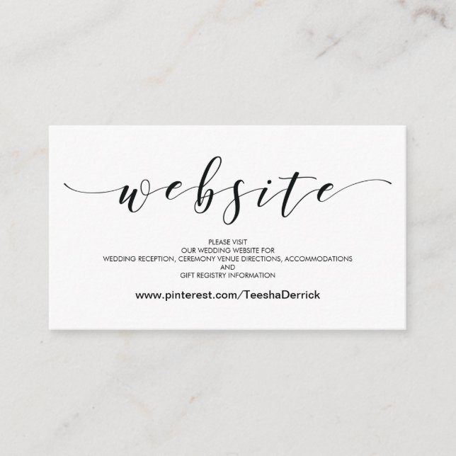 Carte d'information supplémentaire pour un beau si (Devant)