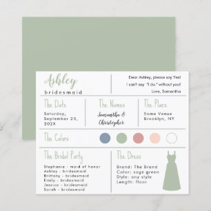 Carte d'information sur la couleur de la robe des