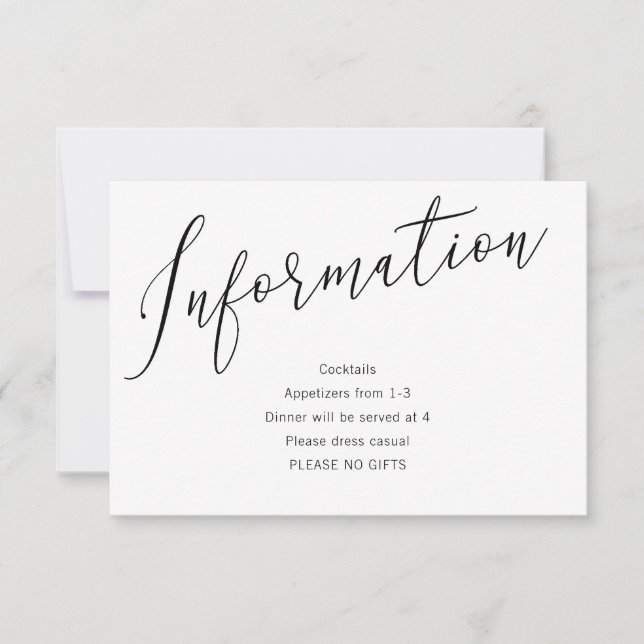 Carte d'information sur le mariage "Tied the Knot" (Devant)