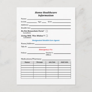 Carte d'information sur les soins de santé avec im
