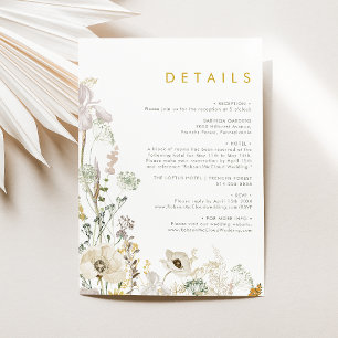 Carte d'informations sur le Mariage de prairie de 