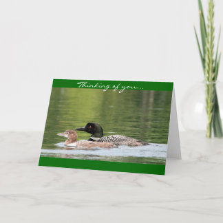 Carte Dingue et bébé - pensant à vous