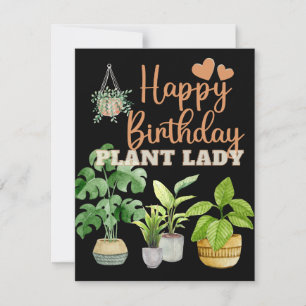 Carte Dingue plante dame, plante maman anniversaire