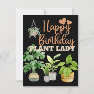 Carte Dingue plante dame, plante maman anniversaire