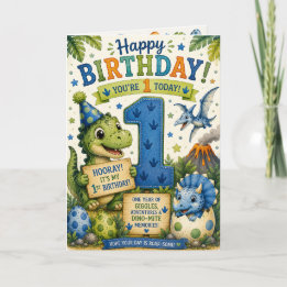Carte Dino-Mite 1er Anniversaire